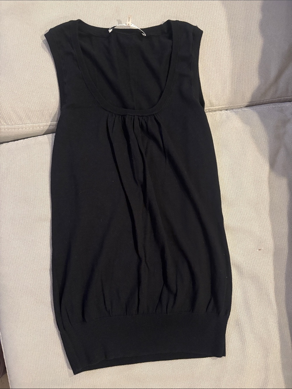 Trina Turk Black Sleeveless Scoop-Neck Knit Dress